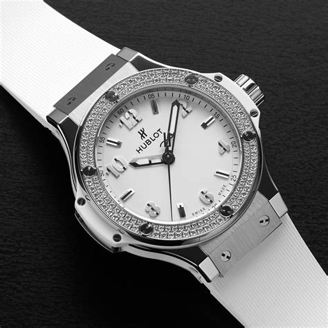 hublot white with diamonds|Hublot big bang diamond bezel.